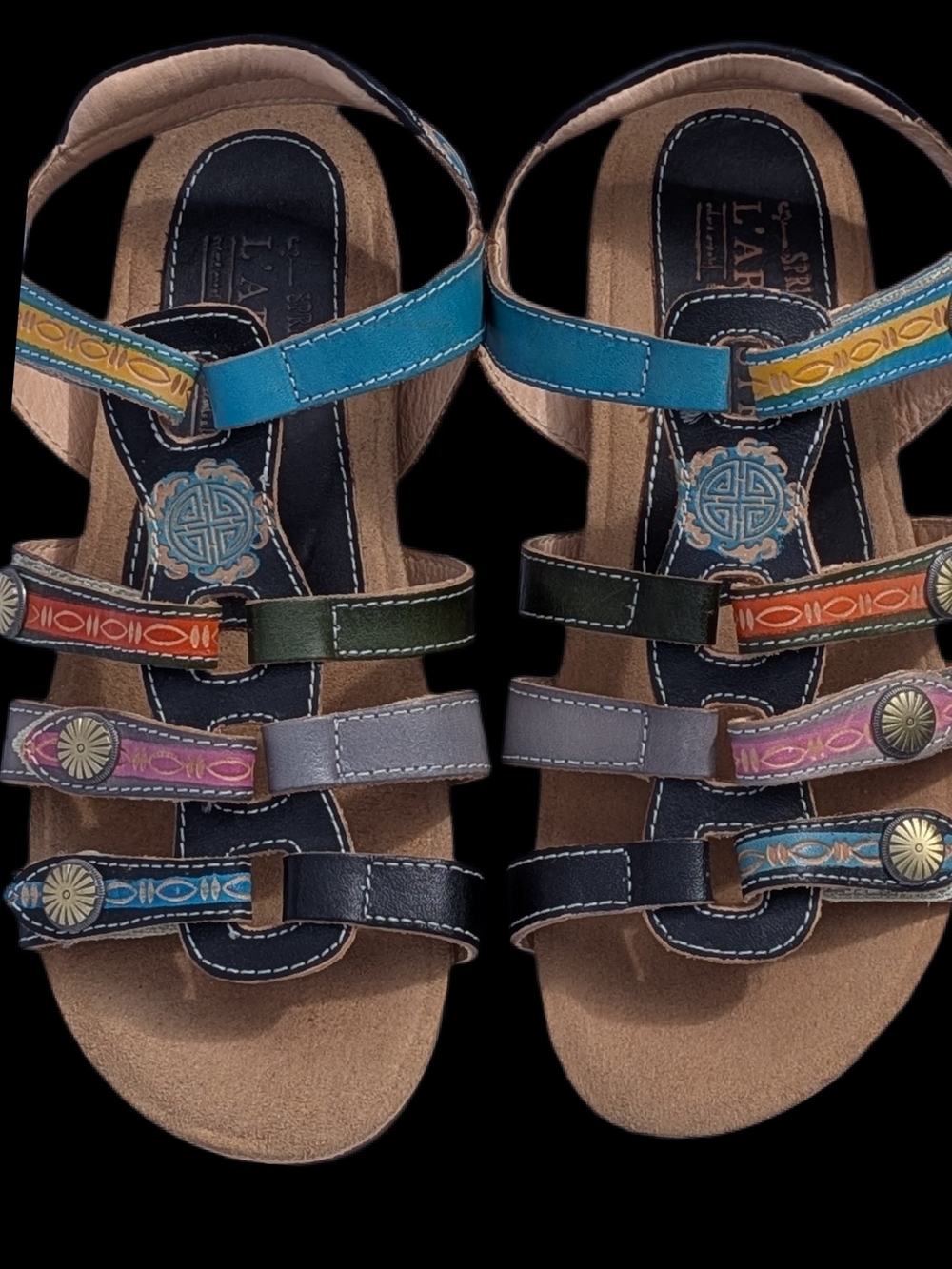 L'ATISTE Multicolor Strappy Comfort Sandal - Women